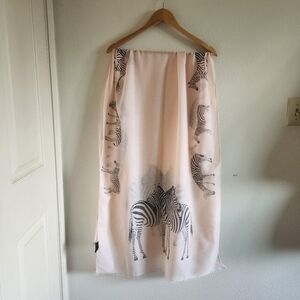 Pink zebra pattern scarf from south Africa